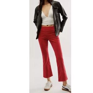 Free People Red Cropped Pants